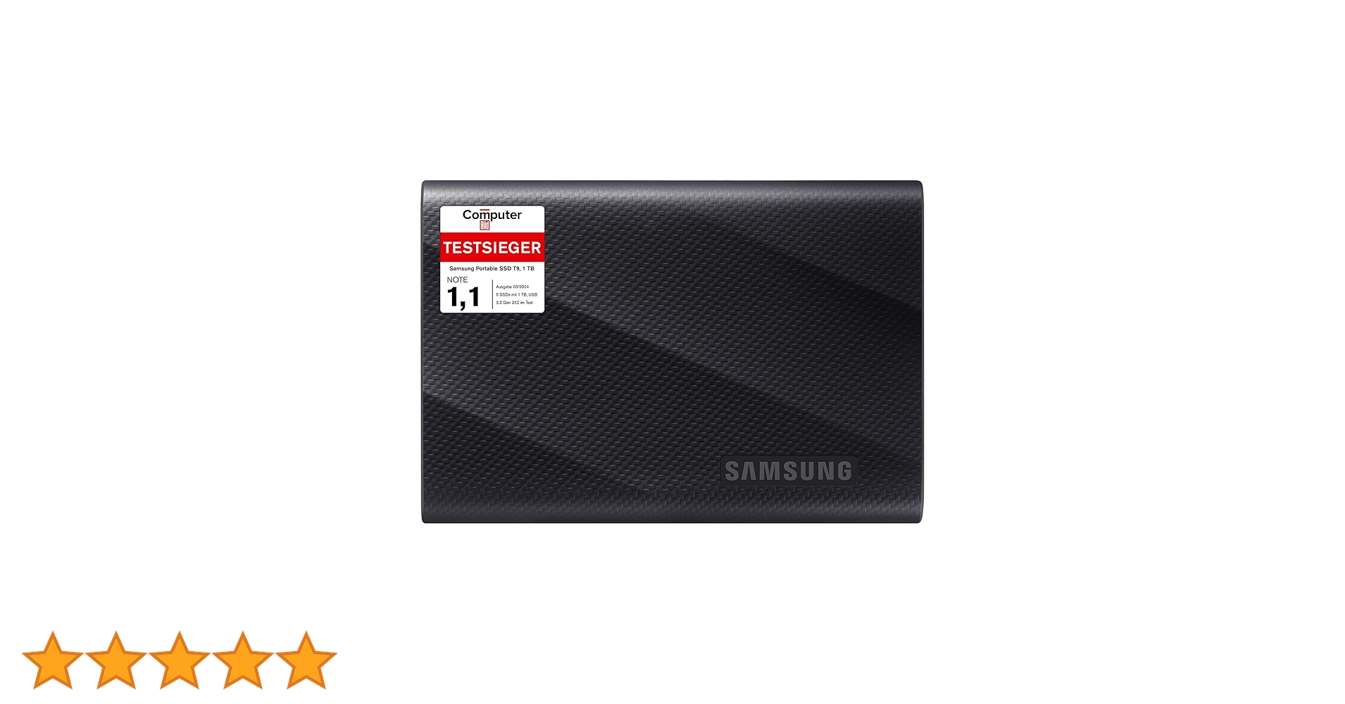 Samsung T9 Portable SSD 1TB, Up to 2,000MB/s, USB 3.2 Gen